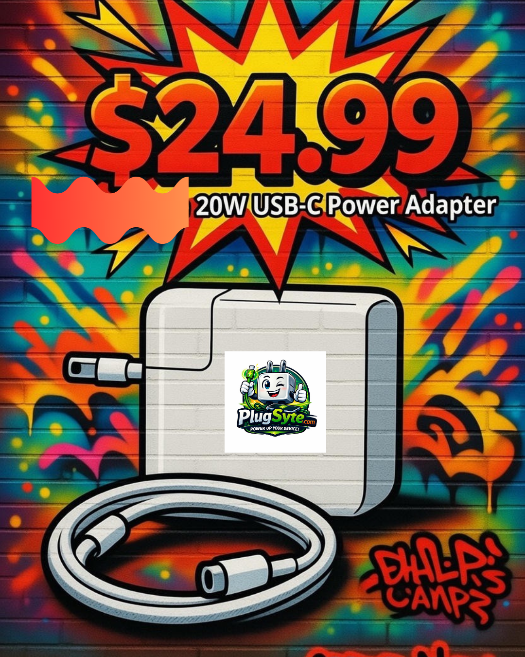 iPhone 20W USB-C Power Adapter + USB-C to C Cable