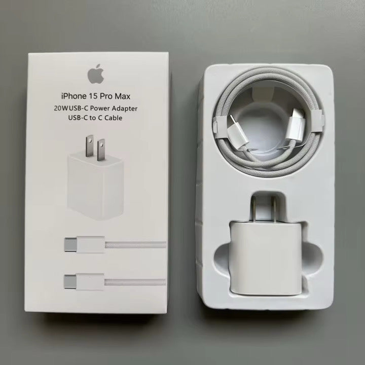 iPhone 20W USB-C POWER ADAPTER USB-C TO C CABLE